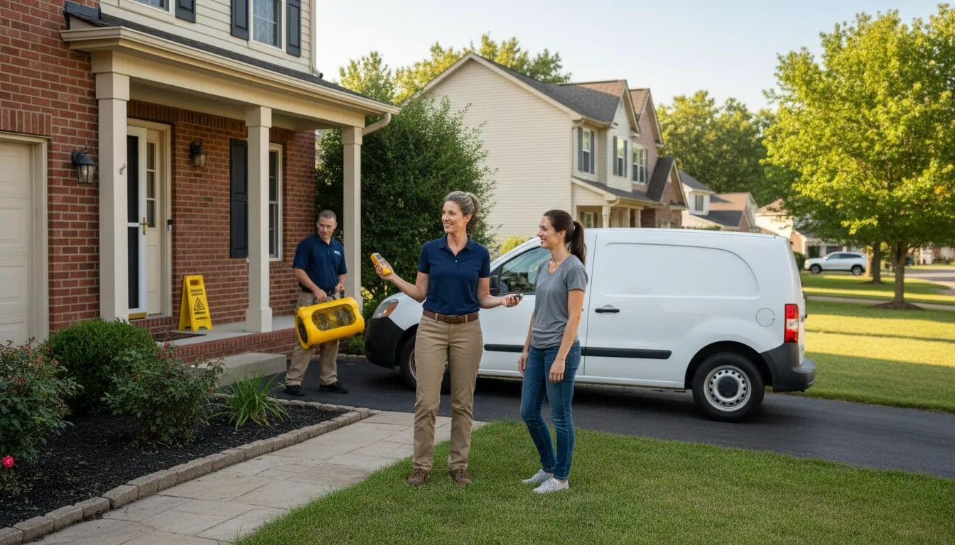 Residential water damage restoration in Crescent City, IL